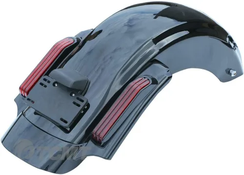 Vista 3 de TCMT Alforjas duras y forros para alfombra + luz LED para guardabarros traseros para Harley 2014-2024 Touring Road King Road Glide Street Glide