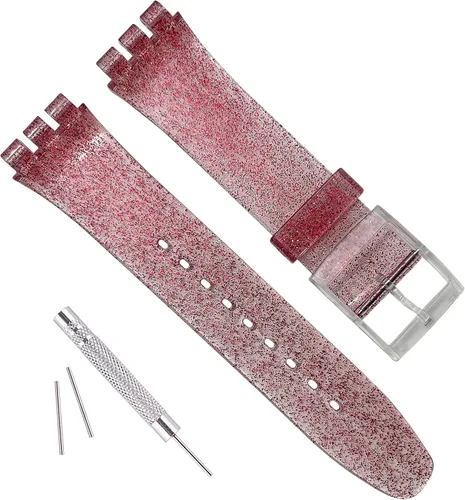 Vista 33 de GreenOlive Correa de reloj ultrafina de repuesto, resistente al agua, de silicona para la serie Swatch Skin