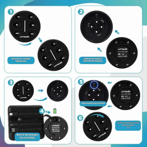 Vista 8 de Receptor de medios digitales marinos, sistema estéreo marino resistente a la intemperie con control remoto inalámbrico, pantalla LCD de matriz