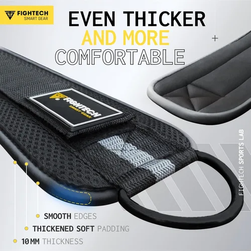 Vista 3 de FIGHTECH Ankle Straps Cable Machine Attachment for Gym - Cable Kickback Ankle Straps - Padded Ankle Cuffs for Glute Kickbacks and Leg Workouts