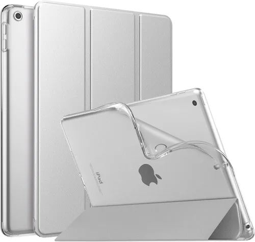 Vista 23 de MoKo Funda compatible con iPad de 9ª/8ª/7ª generación de 10.2 pulgadas (2021/2020/2019), delgada y ligera funda inteligente con protector trasero