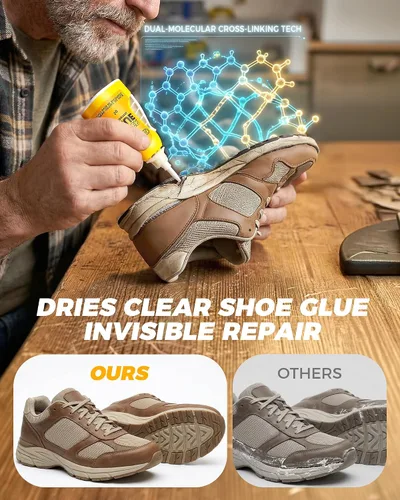 Vista 3 de Super pegamento y cemento para zapatos – 0.18 oz de gel CA Adhesión instantánea resistente, reparación de suela transparente impermeable