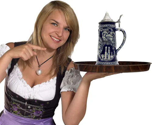 Vista 6 de Essence of Europe Gifts 0.85 litros OktoberfestHaus Alemania Stein Famous Landmarks Bier Krug Taza de cerveza grabada con tapa Taza de cerveza