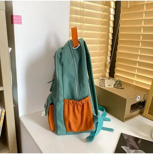 Vista 4 de Mochila coreana linda kawaii japonesa pastel estético de 16 pulgadas para laptop para adolescentes y niñas mochila escolar para estudiantes F-negro