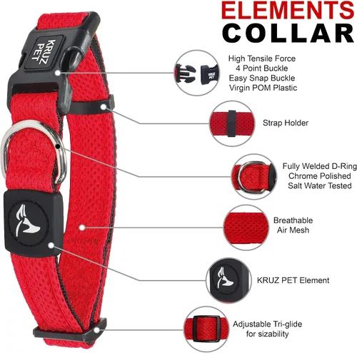 Vista 4 de Kruz Collar de perro para perros pequeños (ancho - 5/8 pulgadas, cuello - 8-12 pulgadas) banda ajustable para el cuello para mascotas con acolchado