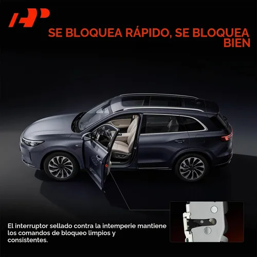 Vista 3 de A-Premium Conjunto de traba de puerta trasera con cable y varilla lado del acompañante derecho Compatible con Ford E-150 E-250 E-350 Econoline Van