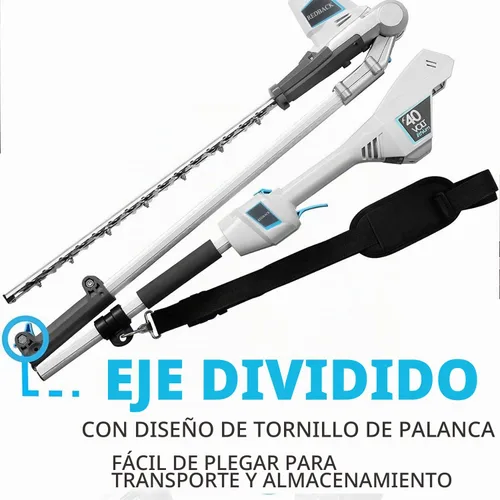 Vista 6 de Cortasetos de poste inalámbrico de 40 V, largo alcance, 20 pulgadas, longitud de corte, 6 posiciones, cabeza ajustable con batería y cargador
