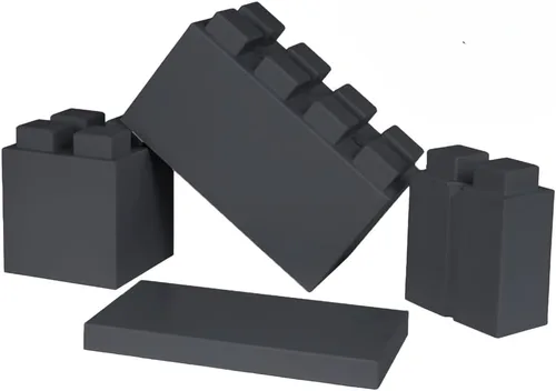 Vista 64 de EverBlock Paquete modular de plástico de tamaño natural de 3 x 3 pulgadas Bloques de construcción gigantes Fácil de conectar y reutilizar Uso