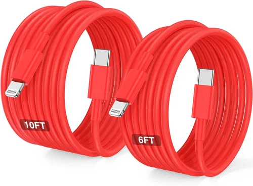 Vista 13 de Cable USB C a Lightning de 3/3 pies [certificado Apple MFi], cable tipo C a Lightning trenzado de nailon trenzado, cable de carga USBC a Lightning