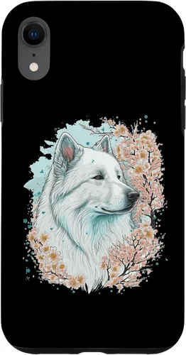 Vista 8 de iPhone 15 Samoyed Cherry Blossom Dog Japanese Sakura Flower Case