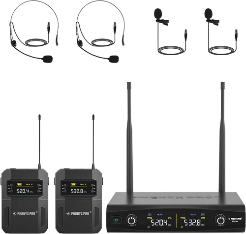 Vista 2 de Phenyx Pro Sistema de micrófono inalámbrico PTU-52-2B Bundle con transmisor Bodypack PWB-4200