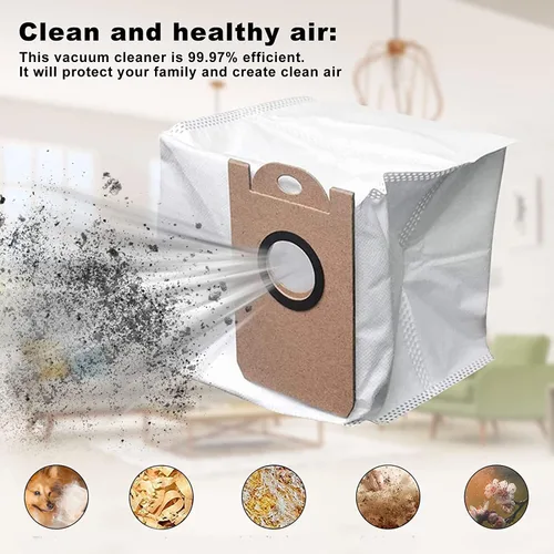 Vista 3 de Bolsas de polvo para iHome AutoVac Nova auto vacío robot vacío piezas de repuesto Paquete de 6 piezas de accesorios