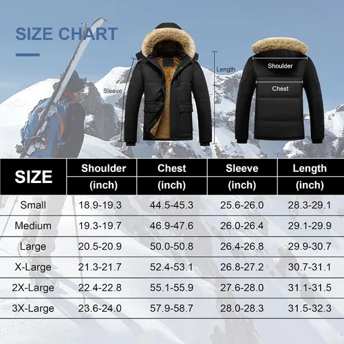 Vista 7 de Chaqueta de esquí impermeable de invierno para hombre, abrigo con capucha cálido y resistente al viento