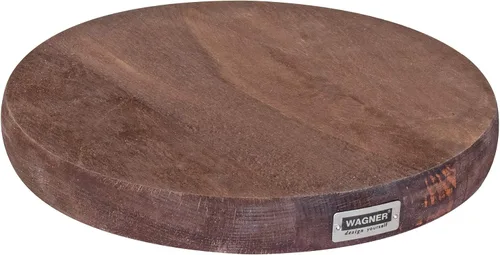 Vista 7 de WAGNER Plant Caddy Madera de Haya Nature - Ø 9.84 x 1.97 in - Organizador de flores para uso en interiores, soporte para plantas hecho de madera