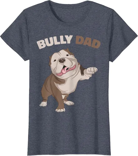 Vista 76 de American Bully Dad Dog Owner Father Funny Men T-Shirt Asphalt Grey