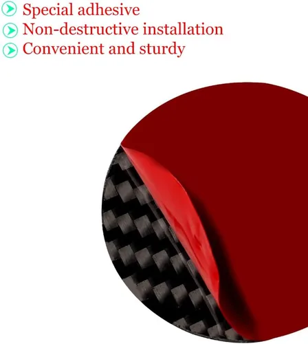 Vista 6 de Blazeray Accesorios interiores de fibra de carbono, cubierta decorativa, ajuste adhesivo para Audi A4 B9 2017-2019 (cubierta de perilla central)