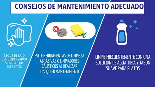 Vista 4 de New Wave Enviro Dispensador de agua de porcelana, rayas azules clásicas