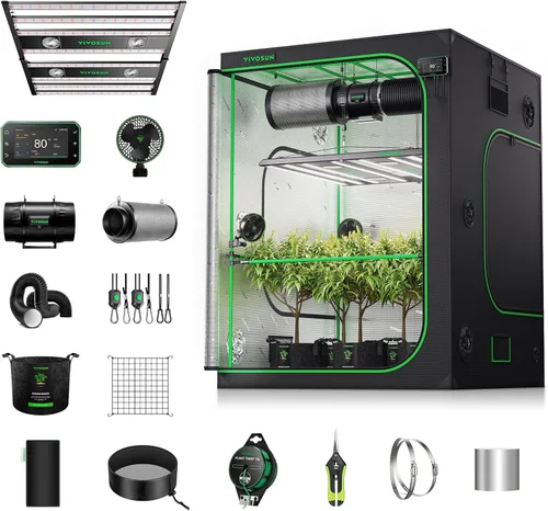 Vista 12 de VIVOSUN Kit de tienda de cultivo Smart PRO 2x2, sistema de cultivo