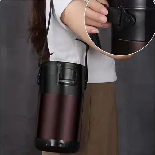 Vista 9 de [Usado] Lonchera apilable de acero inoxidable de 3 niveles, botella aislada al vacío de acero inoxidable a prueba de fugas, adecuada para llevar