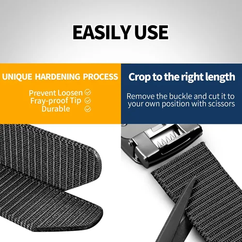 Vista 9 de Cinturón de nailon para hombre, cinturones tácticos, cinturón de lona transpirable con hebilla