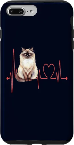 Vista 12 de Himalayan Cat Heartbeat EKG Funny I Love My Cat Case for iPhone 17