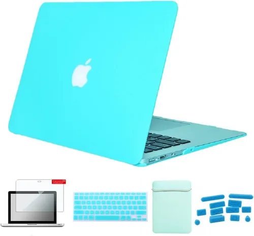 Vista 36 de Pack 5 en 1 de carcasa para MacBook Air, de Se7enline, de plástico duro, tacto suave, con protector de teclado de silicón, protector de pantalla