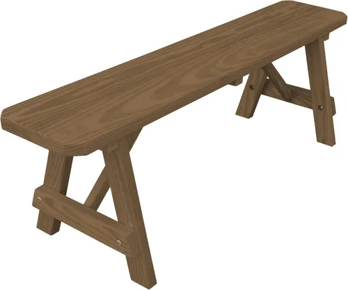 Vista 44 de Furniture Barn USA Banco tradicional de pino tratado a presión de 2 pies, tinte de cedro