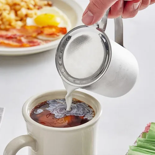 Vista 2 de Soro Essentials - Juego de 2 - Crema apilable de acero inoxidable de 10 onzas - Mini jarra para servir leche, café, crema, aderezo de ensalada