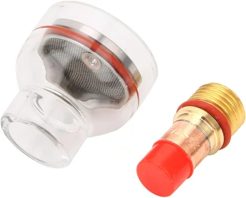 Vista 6 de Taza de vidrio de la antorcha, accesorios de la antorcha de soldadura, lente de gas, resistencia fuerte estabilidad resistencia a altas temperaturas