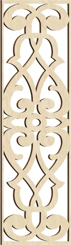 Vista 38 de 9 3/8"W x 24 3/8"H x 1/4"T Bellaire Decorativos Paneles de pared de madera calado, abedul