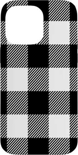 Vista 21 de Buffalo Plaid Black White Phone Case for iPhone 17