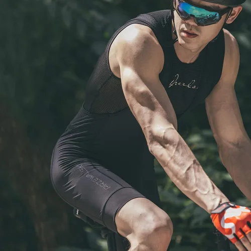 Vista 5 de Przewalski Mens Sleeveless Cycling Undershirt Quick Dry Bike Base Layer Vests Breathable Tops Bicycle Clothing