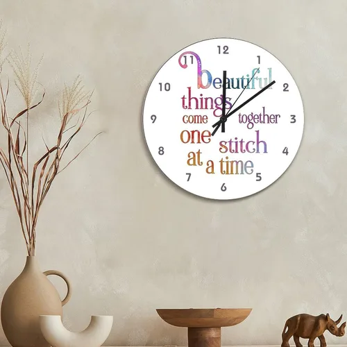 Vista 69 de Reloj de pared de guitarra acústica con aspecto de madera natural, reloj de madera rústico y elegante, 10 silenciosos, sin tictac, de cuarzo