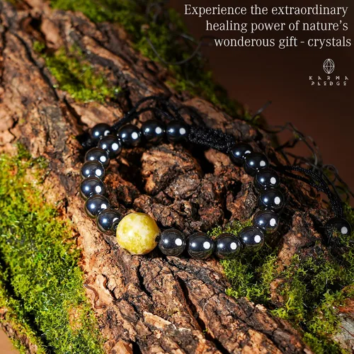Vista 25 de Pulseras de cristal curativo para mujeres y hombres, espiritual, energía positiva y equilibrio, pulseras de cuentas de cristal natural hechas a mano