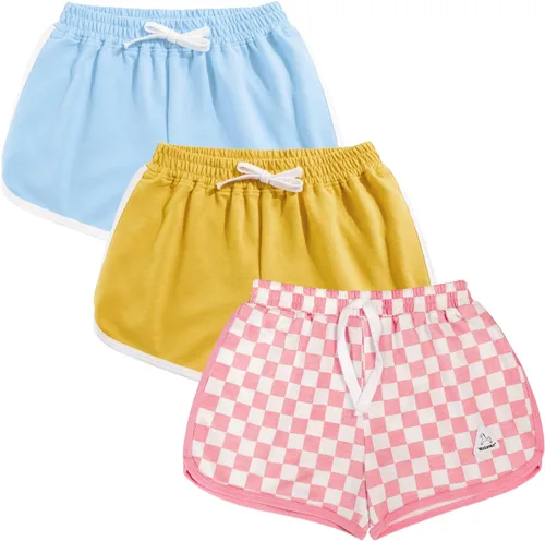Vista 19 de Rolanko Pantalones cortos activos de delfín para niñas, paquete de 3 unidades, ciclismo, correr, verano, playa, atletismo, deportes, 4-14 años