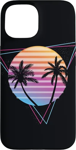 Vista 6 de Palm Sunset 80s Vibe Retrowave Synthwave Aesthetics - Carcasa para iPhone 16