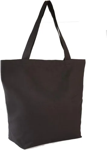 Vista 2 de Durable 100% algodón 12oz lona resistente extra grande bolsa de comestibles bolsa de playa bolsa de compras bolsa multiusos