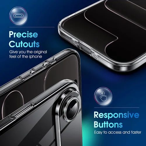Vista 341 de Supdeal Funda cristalina transparente para iPhone 11, [No se amarillea] [Protección de la cámara] [Probado contra caídas de grado militar] Funda
