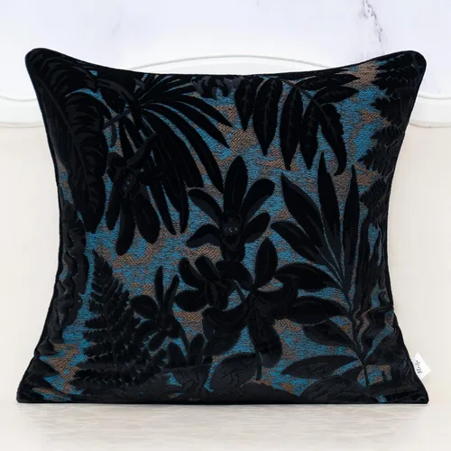 Vista 13 de Funda para almohada o cojín Alerfa de 18 x 18 pulgadas con estampado floral, terciopelo, moderna, apoyo lumbar, decorativa, para sofá, para Beige