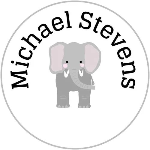 Vista 40 de Name Bubbles - Etiquetas circulares personalizadas para ropa infantil (80 etiquetas) - Calcomanías impermeables con nombre personalizadas