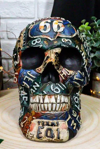 Vista 6 de Ebros Gift Nostálgica Ruta Occidental 66 Esquénico Carretera de los Estados Unidos Carretera Memoria Lane Señales Calavera Osario Macabra Calaveras
