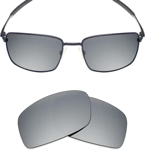 Vista 5 de Mryok - 4 pares de lentes polarizadas de repuesto para gafas de sol Oakley Square Wire 2 2014 - Stealth BlackFire RedIce BlueSilver Titanium