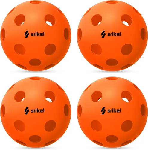 Vista 19 de Bolas de Pickleball Srikel para Exteriores - Bolas de Pickleball Aprobadas por USAPA, Diseño Roto-Moldeado Sin Costuras para Durabilidad, 4 Paquetes