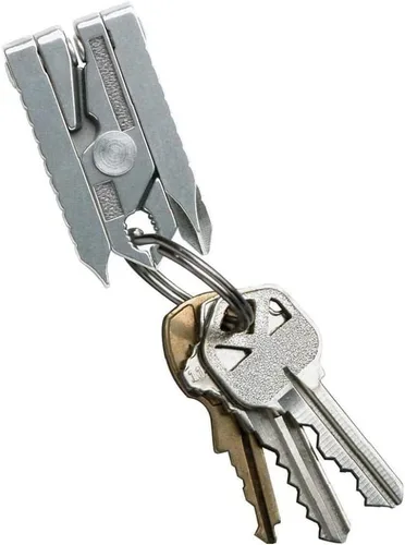 Vista 4 de Mini herramienta EDC multifuncional 3 en 1, destornillador de alicates herramienta de bolsillo de combinación plegable para pesca al aire libre