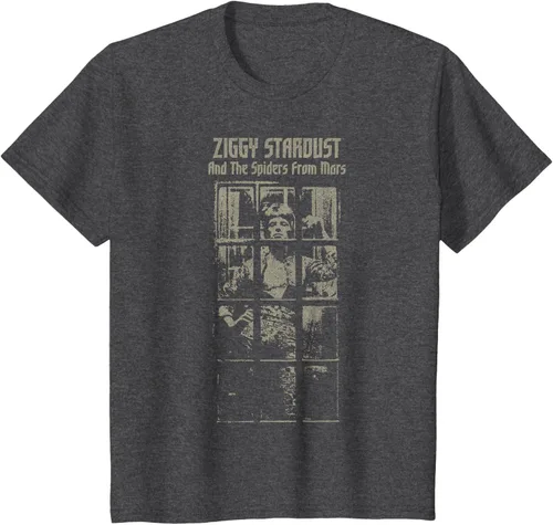 Vista 32 de David Bowie - Camiseta And The Spiders From Mars Faded, Negro