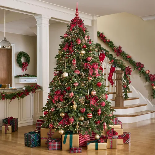 Vista 2 de Balsam Hill BH Fraser Fir - Full Christmas Tree with Most Realistic True Needle Foliage, Easy Plug Technology & Multiple Height and Lighting