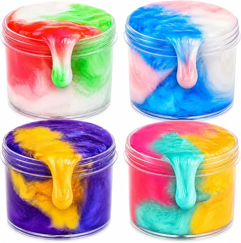 Vista 9 de Paquete de 24 Galaxy Slime, regalos de fiesta de slime azul, antiadherente, suave y liso para cumpleaños, recompensas de aula, rellenos de Slime