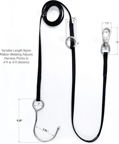 Vista 3 de WICKED Buceo 316 Gancho de arrecife multipunto de acero inoxidable 4-6 pies de longitud