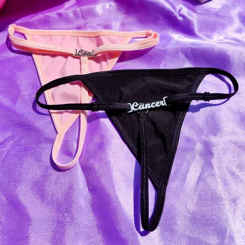 Vista 4 de Artsadd Tanga personalizada para mujer, letras personalizadas, nombre, cintura, cadena, ropa interior, bragas, cadena en T, joyería para el cuerpo