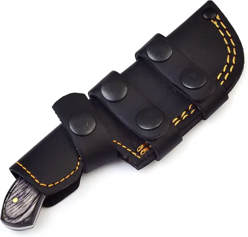 Vista 7 de Rastreador cuchillo de 6.5 pulgadas de hoja fija cuchillo de caza horizontal de transporte explorador con cuchillos de funda para hombres (negruzco)